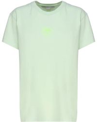 Stella McCartney - Camisetas y polos verdes de algodón orgánico - Lyst