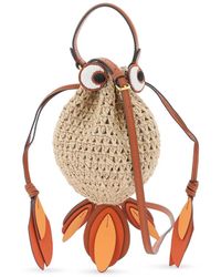 Anya Hindmarch - Goldfisch-handtasche aus gewebtem raffia - Lyst