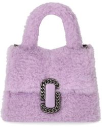 Marc Jacobs - Lavendelfarbene teddy st. marc mini top handle tasche - Lyst