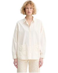 Sessun - Overhemden ,Wit ,Katoen Relaxed Katoenen Shirt - Lyst