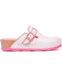 Pikolinos - Weiß rosa leder clog - Lyst