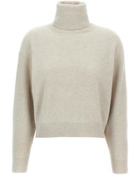 Brunello Cucinelli - Truien & Vesten ,Wol Geribbelde Coltrui - Lyst