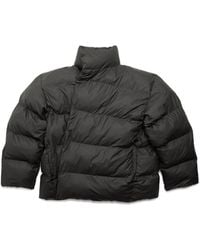 Balenciaga - Gefütterte Jacke Mit Logo-Print - Lyst