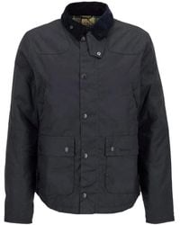 Barbour - Reelin Gewaxte Jas Marineblauw Buiten - Lyst