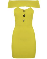 Elisabetta Franchi - Gelbe kleider für frauen - Lyst
