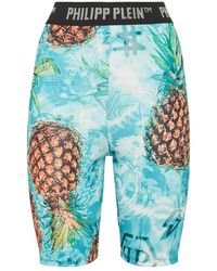 Philipp Plein - Korte Broeken ,Veelkleurig ,Polyester Jogging Shorts Stones Pineapple Skies - Lyst
