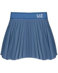 EA7 - Geplooide Rok Met Logo - Lyst