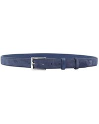 Hogan - Cintura in camoscio blu con fibbia in metallo - Lyst