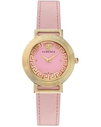 Versace - Chic orologio in pelle rosa - Lyst