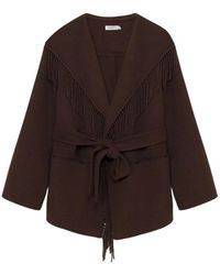 Jonathan Simkhai - Jassen ,Bruin ,Wol Rowen Fringe Jacket - Lyst