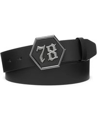 Philipp Plein - Leather Belt Gothic Plein - Lyst