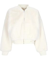 Nike - Fur W Sportswear Reversible Faux Fur Bomber - Lyst