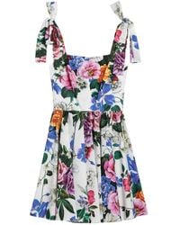 Dolce & Gabbana - Floral Print Dress - Lyst