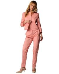 Kocca - Broeken ,Roze ,Leer Elegante Slim-Fit Broek Van Volledige Lengte - Lyst