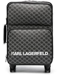 Karl Lagerfeld - Trolley mit logo-print und vier rädern - Lyst