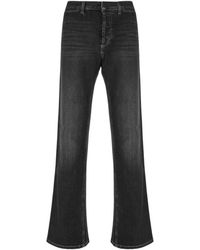 Gucci - Katoenen Denim Broek Met Web - Lyst