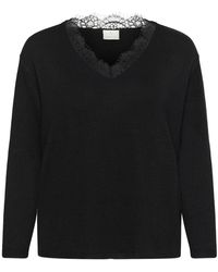 Kaffe - V-Hals Gebreid - Lyst