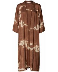 Rabens Saloner - Tie-dye print kimono leela cacao - Lyst