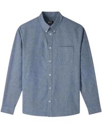 A.P.C. - Edouard Chambray Overhemd - Lyst