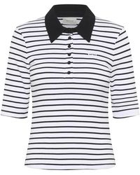 Gestuz - Tops ,Veelkleurig ,Katoen Gestreepte Polo Top Bright - Lyst