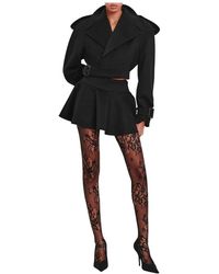 Wardrobe NYC - Rokken ,Zwart ,Wol Wool Mini Skirt - Lyst