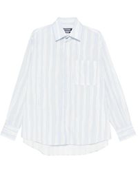 Jacquemus - Overhemden ,Blauw ,Katoen Simon Long-Sleeve Shirt - Lyst