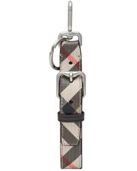 Burberry - Accessoires ,Veelkleurig ,Katoen Check Sleutelhanger - Lyst