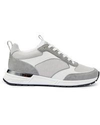 Mallet London - Weiße Graue Sneakers Mit Premium-Konstruktion - Lyst
