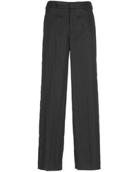 PT Torino - Schwarze Viskose Palazzo Hose Damen Elastisch - Lyst