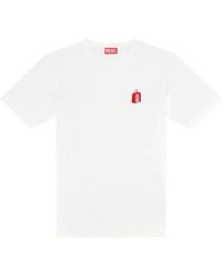 DIESEL - T-shirt t-just-n18 (bianco) - Lyst