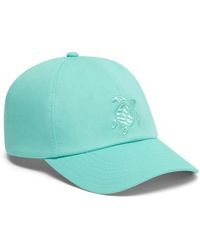 Vilebrequin - Accessoires ,Groen ,Katoen Effen Cap Schildpad Borduurwerk - Lyst