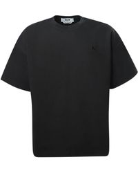 MSGM - Tops ,Zwart ,Katoen Cotton Jersey T-Shirt - Lyst