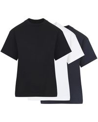 Jil Sander - Tops ,Veelkleurig ,Katoen 3-Pack T-Shirt Set Met Korte Mouwen - Lyst