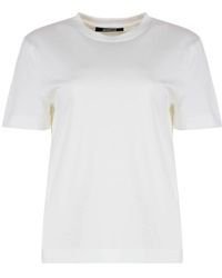 Jacquemus - Baumwoll-Crew-Neck T-Shirt, Gerippter Kragen - Lyst