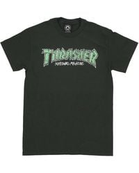 Thrasher - Tops ,Groen ,Katoen Groene Tee Korte Mouw - Lyst