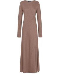 Cortana - Kleedjes ,Bruin ,Wol Lanna Maxi Jurk - Lyst