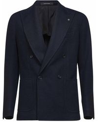 Tagliatore - Gestrickter, Zweireihiger Blazer - Lyst
