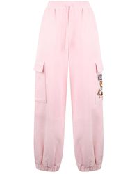 Moschino - Broeken ,Roze ,Katoen Cargo Broek - Lyst