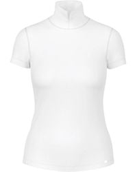 Marc Cain - Tops ,Wit ,Katoen T-Shirt Met Col - Lyst
