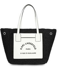 Karl Lagerfeld - Synthetische einkaufstasche mit magnetverschluss für frühling/sommer - Lyst