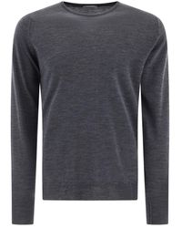 John Smedley - Elegante Grijze Gebreide Trui Aw24 - Lyst