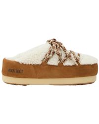 Moon Boot - Schoenen ,Bruin ,Suède Evx Shearling Mule - Lyst