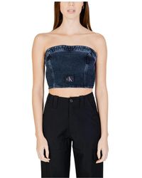 Calvin Klein - Sleeveless Tops - Lyst