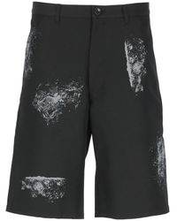 Comme des Garçons - Shorts play neri con stampa all-over - Lyst