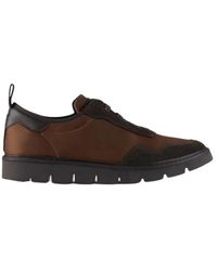 Pànchic - Brauner nylon- und wildleder-slip-on-schuh - Lyst