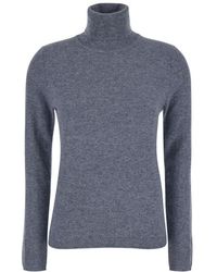 Plain Units - Kaschmir high neck pullover grau - Lyst