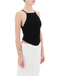 Courreges - Courreges top holistic in maglia a costine - Lyst