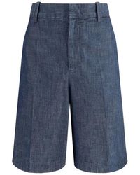 Jil Sander - Korte Broeken ,Blauw ,Katoen Cotton Bermuda Shorts - Lyst