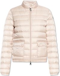 Moncler - Jassen ,Roze ,Leer Down Jacket Lans - Lyst