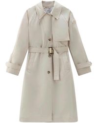 Woolrich - Leichter urban touch trenchcoat mit gürtel - Lyst